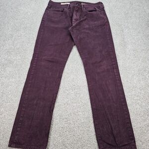 GAP 1969 Mens Slim Fit Burgundy Wash Jeans Size 33x32